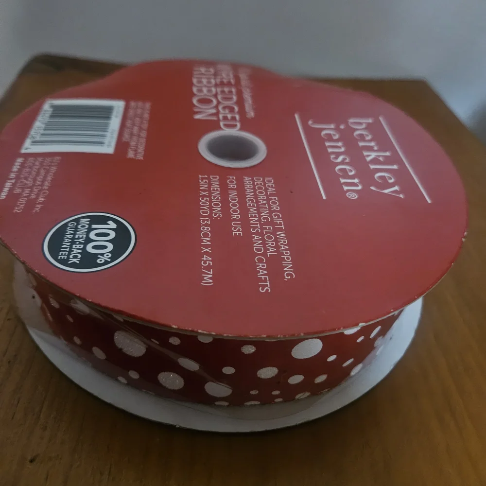 Red Wire Edged Ribbon - Picture 5 of 5